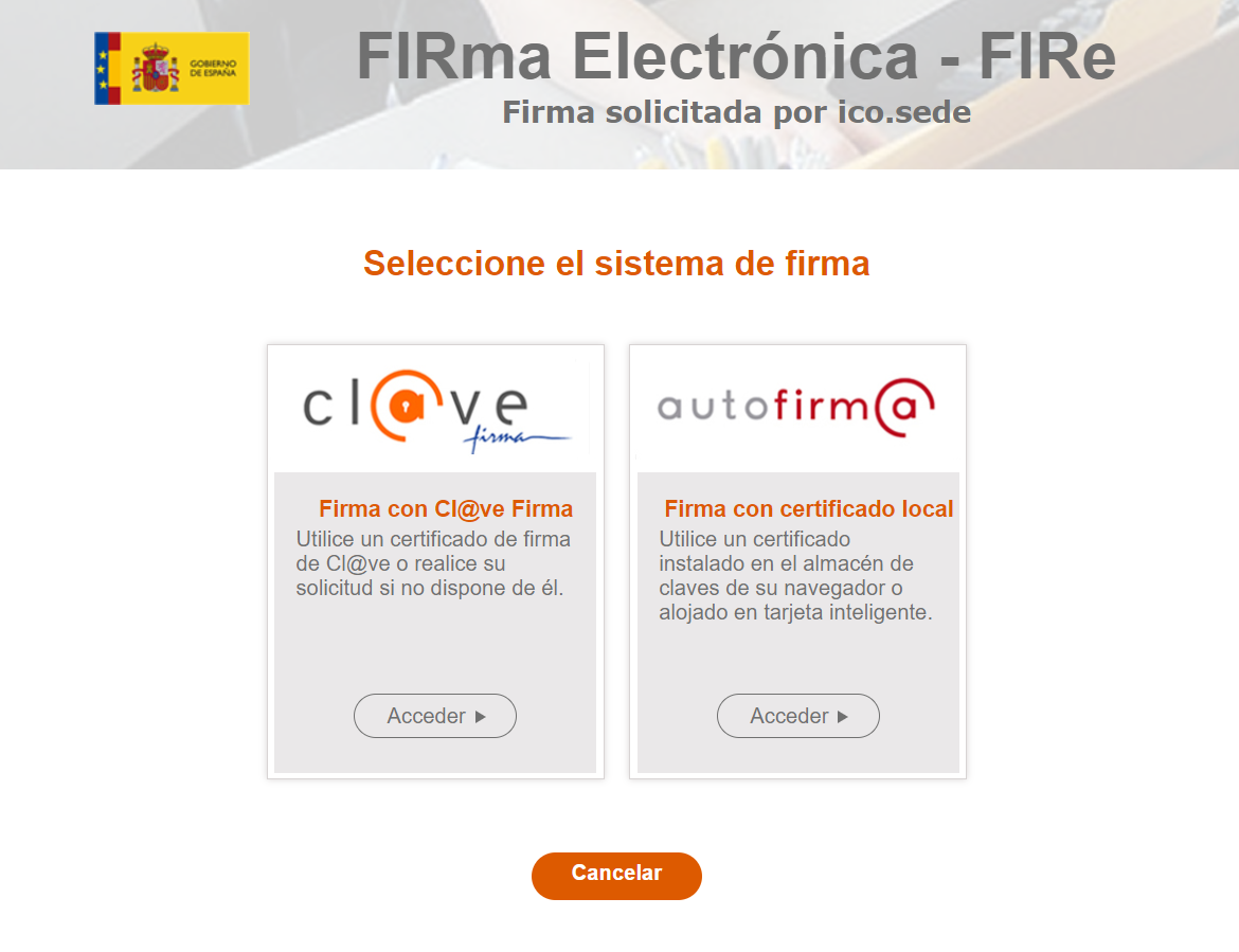 Imágen selección sistema firma FIRE/> 
   <div style=